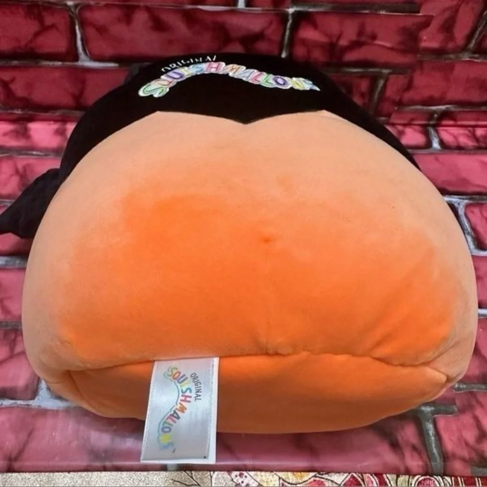 Squishmallows Black and Orange Bat Halloween Costume Bag